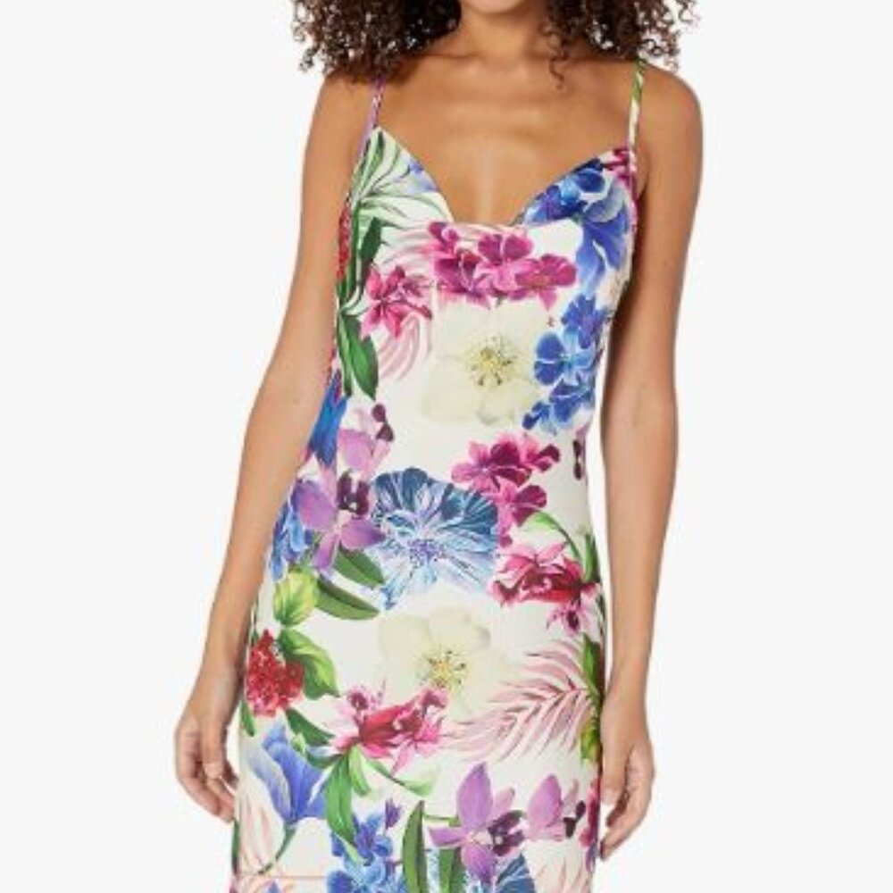 GUESS Women's Akilina Slip Dress in Tropicalia - Size Medium